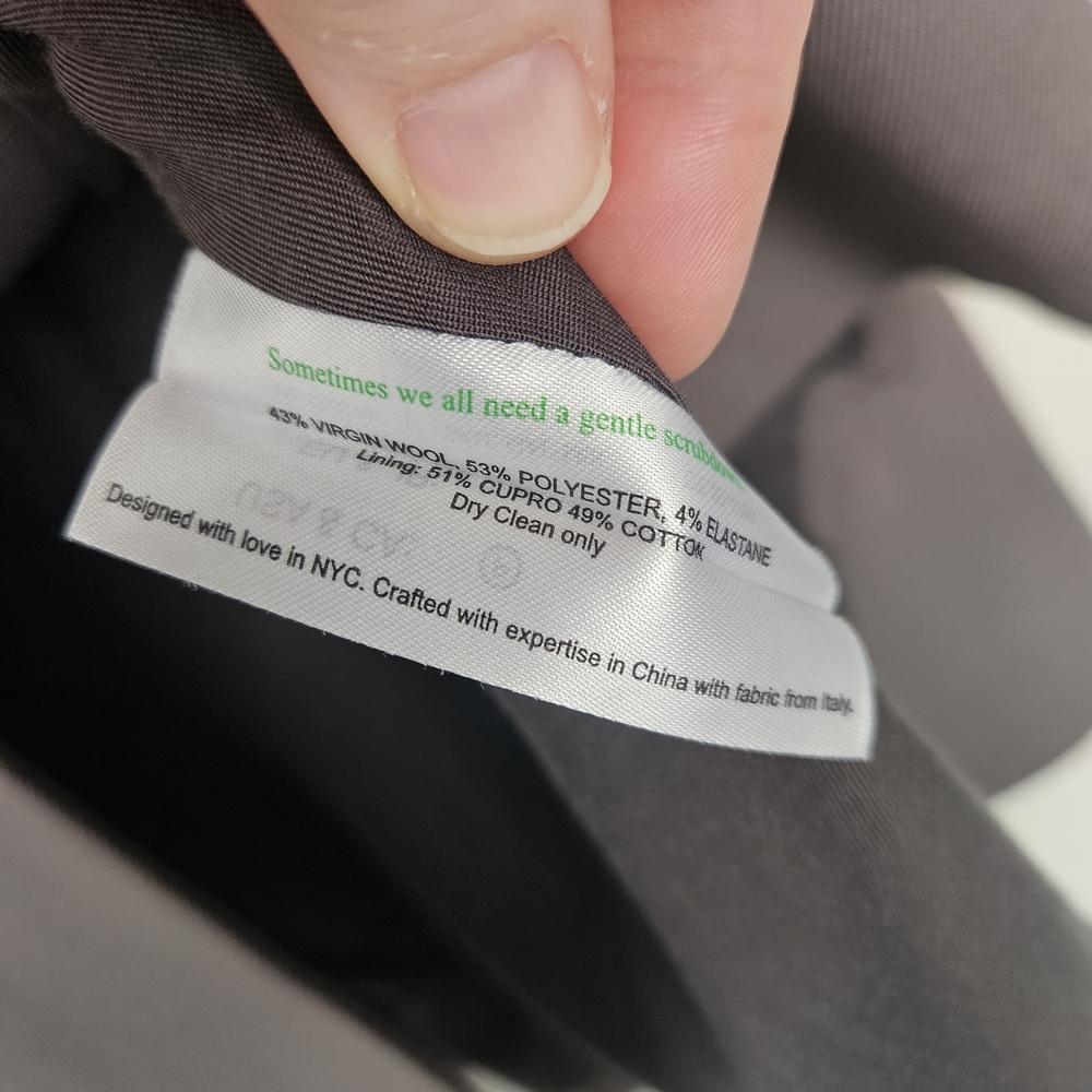MM Lafleur Gaia Sharkskin Double-Breasted Pant Suit Size 18 - Picture 10 of 14